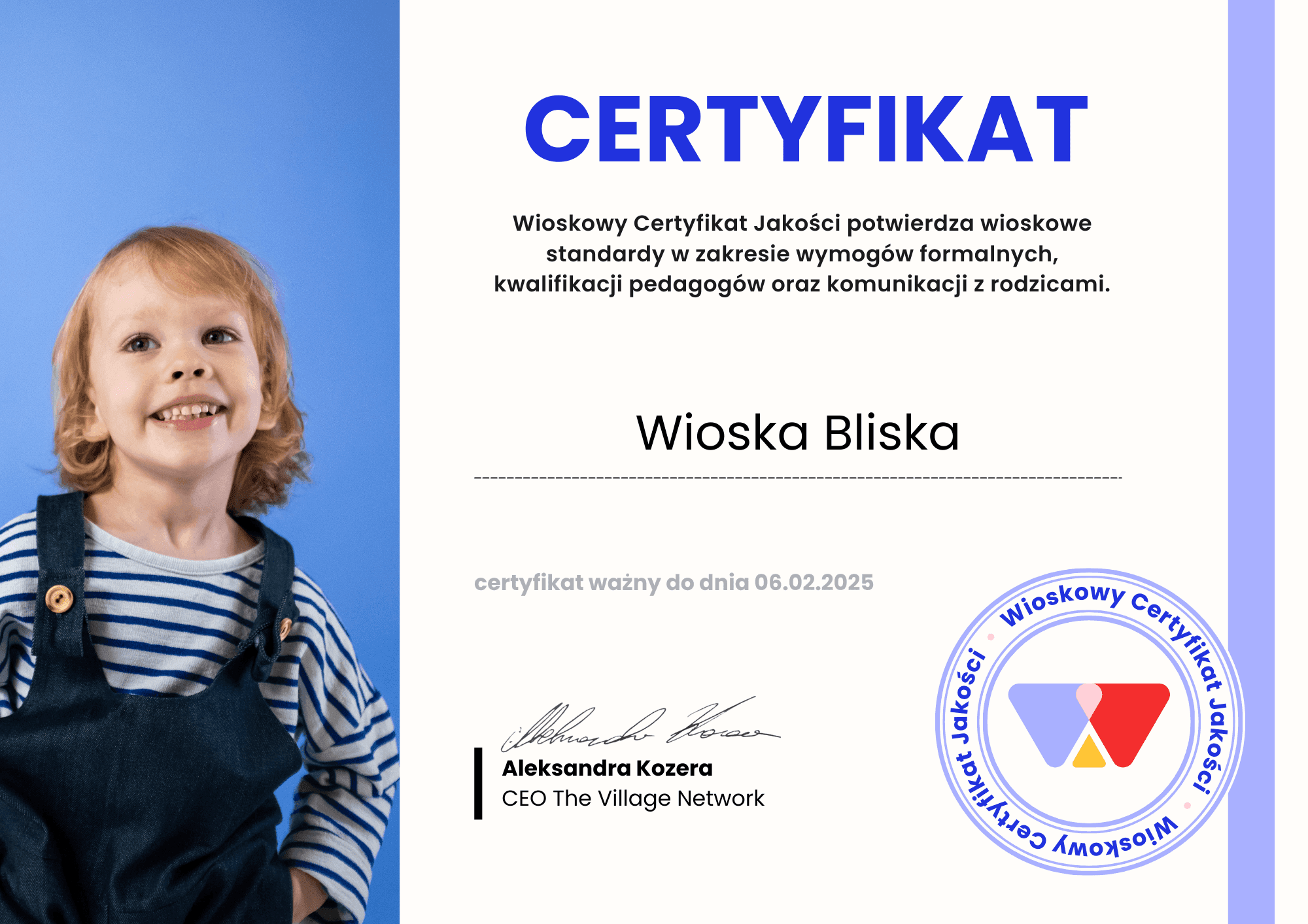 wioskowy certyfikat jakości